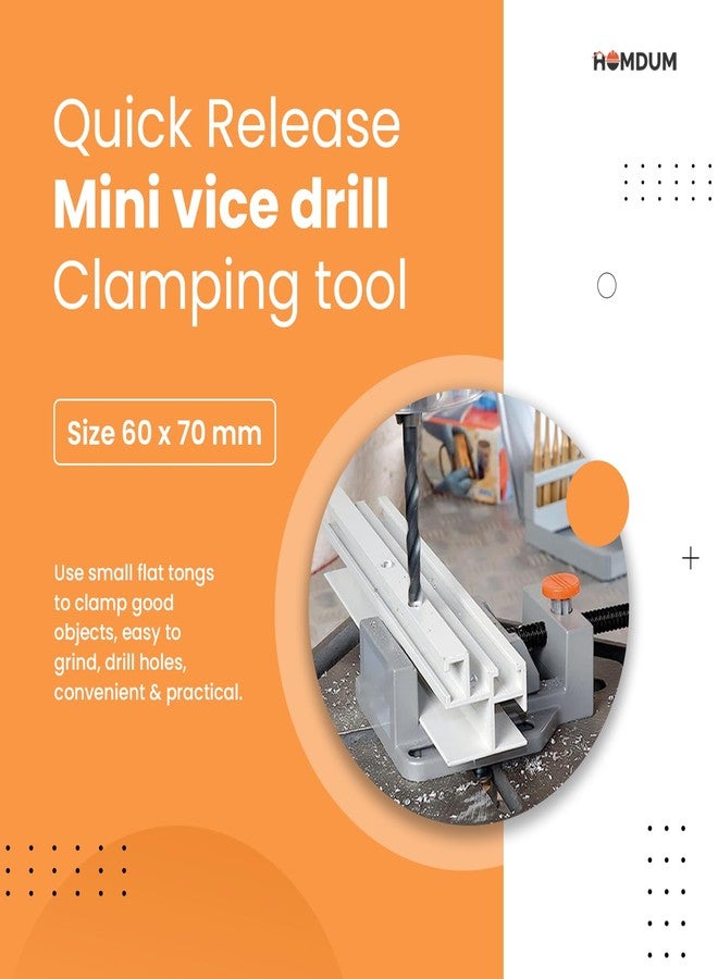 Homdum ملزمة تثبيت قابلة للتعديل من هومدوم مع زر تحرير سريع، أداة تثبيت صغيرة للمثقاب، مقاس 60 مم × 70 مم - Image 4